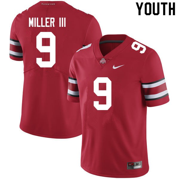 Ohio State Buckeyes #9 Jack Miller III Youth Stitched Jersey Scarlet OSU50944